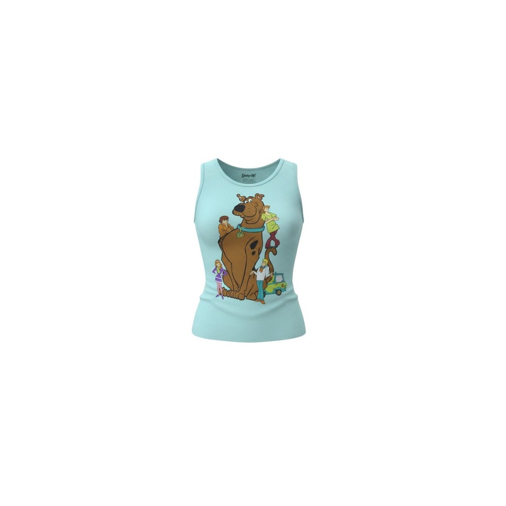 Scooby-Doo Graphic Tank Top Girls Size M 7/9 Mint Green Mystery Machine Crew